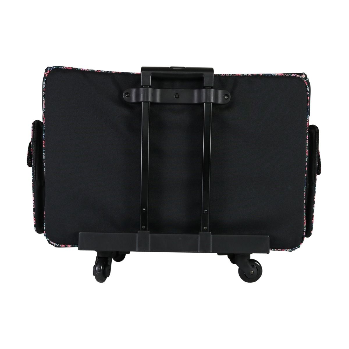 Everything Mary XXL Deluxe Rolling Sewing Machine Case Black with Floral Trim
