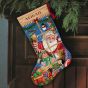 Santas Toys Stocking Christmas Cross Stitch Kit