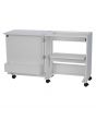 Compact White Sewing Machine Cabinet with Lift Mechanism - 101