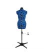 Sewing Online Adjustable Dressmakers Dummy, in Navy Polka Dot with Hem Marker, Dress Form Sizes 10 to 20 - Pin, Measure, Fit and Display your Clothes on this Tailors Dummy - 5903
