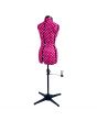 Sewing Online Adjustable Dressmakers Dummy, in Cerise Polka Dot with Hem Marker, Dress Form Sizes 10 to 20 - Pin, Measure, Fit and Display your Clothes on this Tailors Dummy - 5905