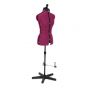 Sewing Online Adjustable Dressmakers Dummy, Celine Standard in Fuchsia Fabric with Hem Marker, Dress Form Sizes 10 to 22 - Pin, Measure, Fit and Display your Clothes on this Tailors Dummy - FG97-0-2-
