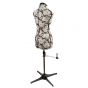 <strong>Adjustable Dressmakers Dummy</strong> <span>in a Grey Hollyhock Fabric with Hem Marker, Dress Form Sizes 6 to 22, Pin, Measure, Fit and Display your Clothes on this Tailors Dummy</span> <em>Sewing Online 5901--</em>