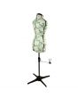 Sewing Online Adjustable Dressmakers Dummy, in a Green Hollyhock Fabric with Hem Marker, Dress Form Sizes 10 to 20 - Pin, Measure, Fit and Display your Clothes on this Tailors Dummy - 5908