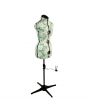 Sewing Online Adjustable Dressmakers Dummy, in a Green Hollyhock Fabric with Hem Marker, Dress Form Sizes 10 to 20 - Pin, Measure, Fit and Display your Clothes on this Tailors Dummy - 5908