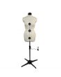 Sewing Online Adjustable Dressmakers Dummy, in Beige Sugar Ditsy Fabric with Hem Marker, Dress Form Sizes 10 to 20 - Pin, Measure, Fit and Display your Clothes on this Tailors Dummy - 5914
