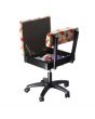 <strong>Hydraulic Sewing Chair with Underseat Storage</strong> <span>Multicolour Patchwork Design & Black Wooden Base, Lumbar Support, Lift Mechanism, 5 Star, 360deg, Swivel Base on Casters, Sewing Room/Home Office</span> <em>Sewing Online HT2018</em>