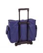 Sewing Online Sewing Machine Trolley Bag on Wheels, Navy | 47 x 38 x 24cm | Sewing Machine Storage for Janome, Brother, Singer, Bernina, and Most Machines - 006105-NAVY