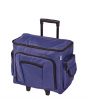 Sewing Online Sewing Machine Trolley Bag on Wheels, Navy | 47 x 38 x 24cm | Sewing Machine Storage for Janome, Brother, Singer, Bernina, and Most Machines - 006105-NAVY
