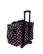 <strong>Large Sewing Machine Trolley Bag on Wheels</strong> <span>Black with White Spots | 53 x 41 x 29cm | Sewing Machine Storage for Janome, Brother, Singer, Bernina and Most Machines</span> <em>Birch 006106-BW</em>