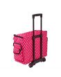 <strong>Sewing Machine Trolley Bag on Wheels</strong> <span>Pink Polka Dot | 47 x 38 x 24cm | Sewing Machine Storage for Janome, Brother, Singer, Bernina and Most Machines</span> <em>Birch 006108-PINK-DOT</em>