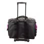 Sewing Online Large Sewing Machine Trolley Bag on Wheels, Black with White Spots & Pink Trim | 53 x 41 x 29cm | Sewing Machine Storage for Janome, Brother, Singer, Bernina, and Most Machines - 006106-BLK-PINK