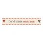 Berisfords 15mm Red/Natural Handmade With Love Ribbon (4m spool)