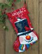 Needlepoint Stocking Snowman And Friend