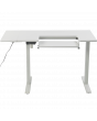 Sewing Online Electric Height Adjustable-Sewing/Craft Table White with White Legs, Side Extension and Adjustable Height Sewing Machine Platform - WC1015