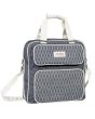 Everything Mary Craft Storage Bag, Grey & White - Craft Organiser for Sewing, Scrapbooking, Paper Craft, and Art - Carry Case for Supplies and Accessories - EVM12401-2