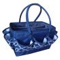 Everything Mary Craft Organiser Bag, Blue & White - Collapsible Caddy and Tote with Compartments for Sewing, Scrapbooking, Paper Craft, and Art - EVM12452-1