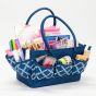 <strong>Craft Organiser Bag</strong> <span>Blue & White, Collapsible Caddy and Tote with Compartments for Sewing, Scrapbooking, Paper Craft and Art</span> <em>Everything Mary EVM12452-1</em>