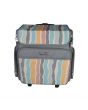 <strong>Craft Trolley Bag</strong><span>Grey Multi Stripe, Collapsible Papercraft Tote with Wheels for Scrapbook & Art Storage, Organiser Case for Supplies and Accessories</span><em>Everything Mary EVM12777-6</em>