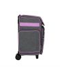 <strong>Craft Trolley Bag</strong> <span>Grey with Violet Trim, Papercraft Tote with Wheels for Scrapbook & Art Storage, Organiser Case for Supplies and Accessories</span> <em>Everything Mary EVM12789-3</em>