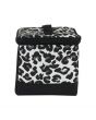 Everything Mary Sewing Box with Compartments, Cheetah Print - Collapsible Storage and Organiser Basket for Sewing Supplies, Accessories, Thread, Needles, and Scissors - EVM13201-1