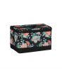 Everything Mary Sewing Box with Compartments, Black Floral Design - Collapsible Storage and Organiser Basket for Sewing Supplies, Accessories, Thread, Needles, and Scissors - EVM13204-1