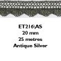 <strong>Metallic Lace 20mm</strong> <em>Essential Trimmings ET216----</em>