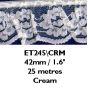 <strong>Frilled Nylon Lace 42mm</strong> <em>Essential Trimmings ET245----</em>
