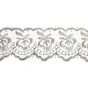 <strong>Embroidered Lace: 27.4m X 50mm :: Silver</strong> <em>Essential Trimmings ET430-SLV</em>
