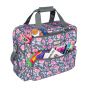 Everything Mary Sewing Machine Bag, Grey & Pink Floral - Carry Case for Brother, Singer, Bernina, and Most Sewing Machines - EVM12398-3