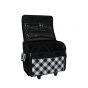 Everything Mary Sewing Machine Trolley Bag on Wheels, Black & White Diagonal Check - Sewing Machine Storage Case for Brother, Singer, Bernina, and Most Machines - EVM8800-21