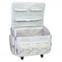 <strong>12739-3 Grey Floral 360deg Rolling Sewing Case</strong> <span>4 Wheeled Overlocker or Sewing Machine Trolley Bag</span> <em>Everything Mary EVM12739-3</em>
