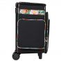 Everything Mary Craft Trolley Bag, Black & Floral - Craft Organiser on Wheels for Sewing, Scrapbooking, Paper Craft, and Art - Storage Case for Supplies and Accessories - EVM6362-10
