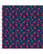 <strong>Cotton Craft Fabric 110cm wide x 1m Madison Collection</strong> <span>Red Buds</span> <em>Sewing Online 16516-NVY</em>