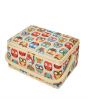 Sewing Online Medium Sewing Box, Owl Print Fabric | 26 x 19 x 15cm | Storage and Organiser Basket with Compartments for Sewing Supplies, Accessories, Thread, Needles, and Scissors - FM-011