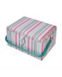 Sewing Online Medium Sewing Box, Multicolour Stripe Fabric | 26 x 18 x 15cm | Storage and Organiser Basket with Compartments for Sewing Supplies, Accessories, Thread, Needles, and Scissors - GA1122M