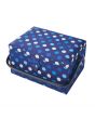 Sewing Online Medium Sewing Box, Navy Spot Fabric | 26 x 18 x 15cm | Storage and Organiser Basket with Compartments for Sewing Supplies, Accessories, Thread, Needles, and Scissors - GA1123M