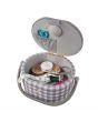 <strong>Medium Oval Sewing Box</strong> <span>Sewing O'Clock Check Fabric | 24 x 20 x 15cm | Storage and Organiser Basket with Compartments for Sewing Supplies, Accessories, Thread, Needles and Scissors</span> <em>Sewing Online GA1125M</em>
