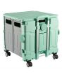<strong>Plastic Folding Trolley</strong> <span>Green | Craft/Sewing and Hobby Box with Wheels | 47 x 46 x 39cm</span> <em>Sewing Online YN8806-GREEN</em>