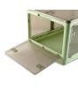 <strong>Plastic Folding Storage Box on Wheels</strong> <span>40L Green Stackable Bins with 5 doors for Craft, Sewing, Home and Office Storage</span> <em>Sew Stylish YN8885-Green</em>