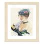 <strong>Counted Cross Stitch Kit: Lady With Lipstick (Linen)</strong> <em>Lanarte PN-0154332</em>