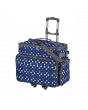 Sewing Online Sewing Machine Trolley Bag on Wheels, Navy Polka Dot | 47 x 35 x 23cm | Sewing Machine Storage for Janome, Brother, Singer, Bernina, and Most Machines - PT750-NAVY-POLKA