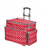Sewing Online Large Sewing Machine Trolley Bag on Wheels, Red Polka Dot | 53 x 34 x 29cm | Sewing Machine Storage for Janome, Brother, Singer, Bernina, and Most Machines - PT850-RED-POLKA