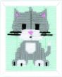 <strong>Long Stitch Kit Grey Kitty</strong> <em>Vervaco PN-0147443</em>