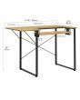 Dart Sewing Machine Table With Folding Top In Charcoal Black / Ashwood
