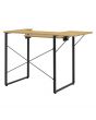 Sewing Online Small Sewing Table, Ashwood Top with Black Legs - Sewing Machine Table with Adjustable Platform and Drop Leaf Extension. Multipurpose: Use as a Quilting/Craft Table or Gaming/Computer Desk - 13406