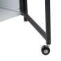 Sewing Online Armoire Storage Cabinet with Folding Table, White with Charcoal Black Metal Frame - Sewing Cabinet with Storage Shelves, Drop Leaf Work Surface and Doors. Ideal as a Sewing Table, Self Contained Home Office, or Homework/Study Station - 13379
