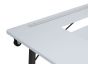 <strong>Folding Sewing Table</strong> <span>White Top with Black Legs, Sewing Machine Table with Adjustable Platform, Folding Legs for Easy Storage and Transport Wheels, Quilting/Craft Table/Gaming/Computer Desk</span> <em>Sewing Online 13399</em>