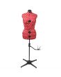 Sewing Online Adjustable Dressmakers Dummy, in Red Polka Dot with Hem Marker, Dress Form Sizes 10 to 20 - Pin, Measure, Fit and Display your Clothes on this Tailors Dummy - SW5917