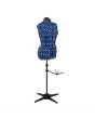 <strong>Adjustable Dressmakers Dummy</strong> <span>in Blue Polka Dot with Hem Marker, Dress Form Sizes 10 to 20, Pin, Measure, Fit and Display your Clothes on this Tailors Dummy</span> <em>Sewing Online SW5918-</em>